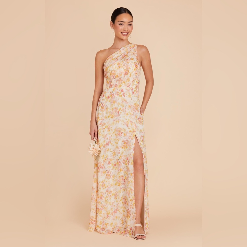 Birdy Grey Kira/Pressed Floral - One-Shoulder Maxi Dress